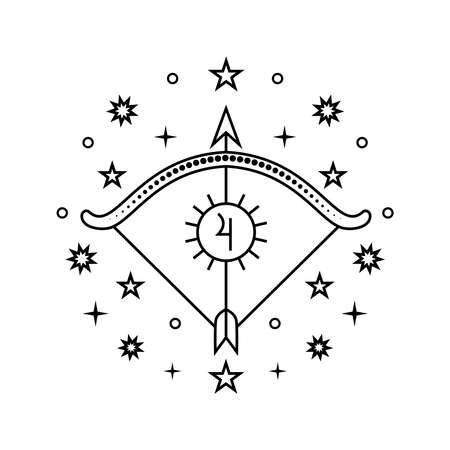 Sagittarius zodiac signのイラスト素材