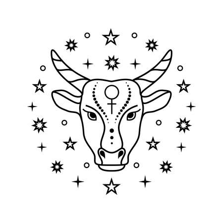 Taurus zodiac signのイラスト素材
