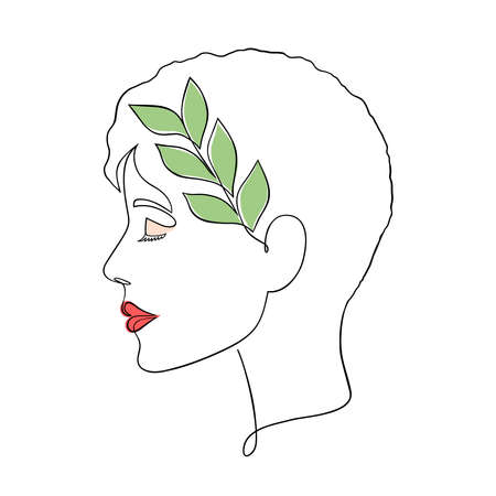 Minimal woman faceのイラスト素材