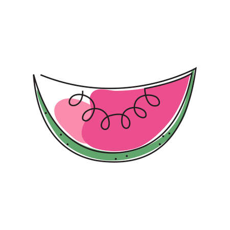 Watermelon icon on white background.のイラスト素材