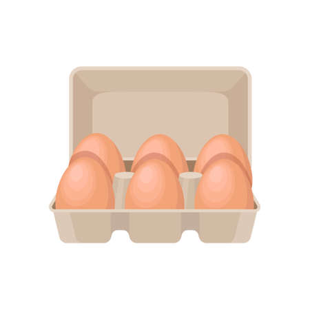 Eggs in cartoon styleのイラスト素材
