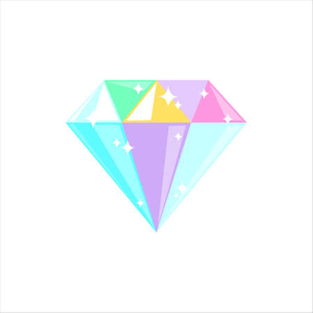 Diamond in cartoon styleのイラスト素材