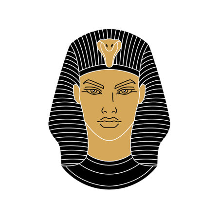 Tutankhamen pharaoh of ancient Egypt.のイラスト素材