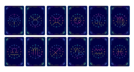 Collection of tarot cardsのイラスト素材