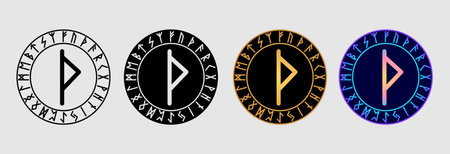 Scandinavian rune Thurisazのイラスト素材