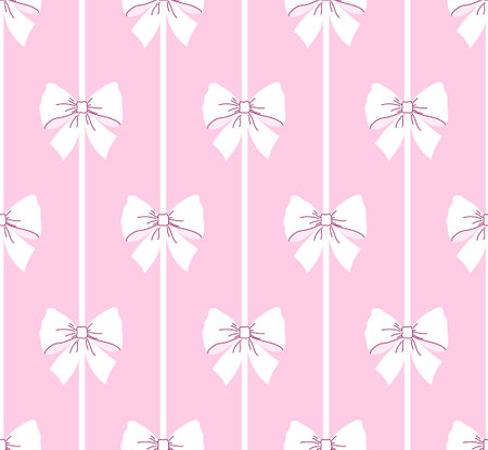 Seamless pattern with white bowsのイラスト素材