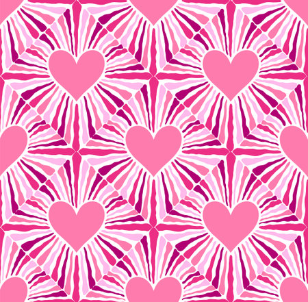 Seamless pattern with heartsのイラスト素材