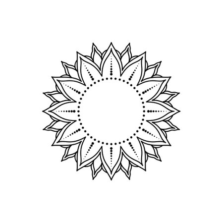 Minimalistic mandala designのイラスト素材