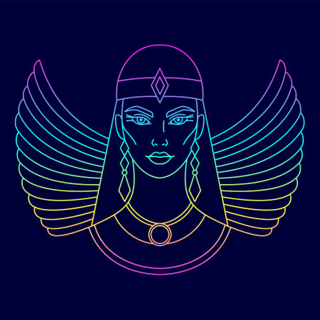 Isis the goddess of ancient Egypt.のイラスト素材