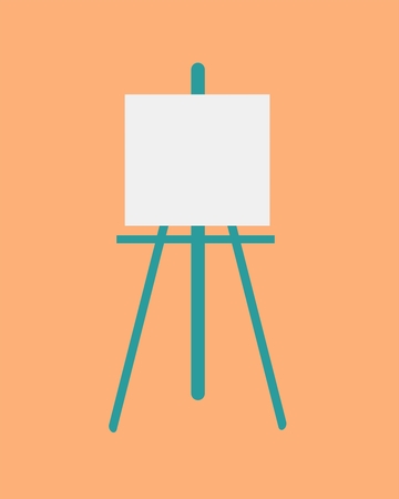 icon easel flat design vector illustration.symbol icon easel flat design vector illustration.symbol art educationのイラスト素材