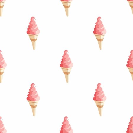 Ice cream. Seamless pattern. Ice cream vector seamless patternのイラスト素材