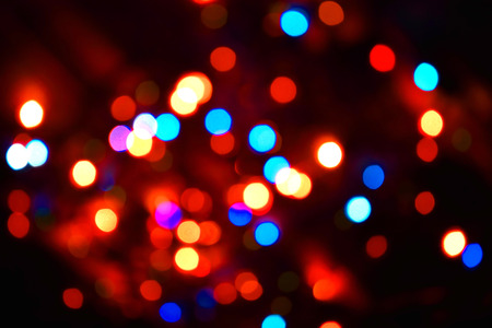 Christmas lights background. Colorful lights bokeh background, Chrismas lights bokeh.の写真素材
