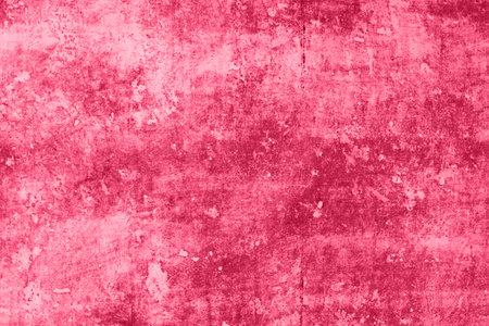 Viva Magenta toned colour grunge decorative navy dark wall background. Art rough stylized texture banner trendy color 2023. Grunge Viva Magenta color textureの写真素材