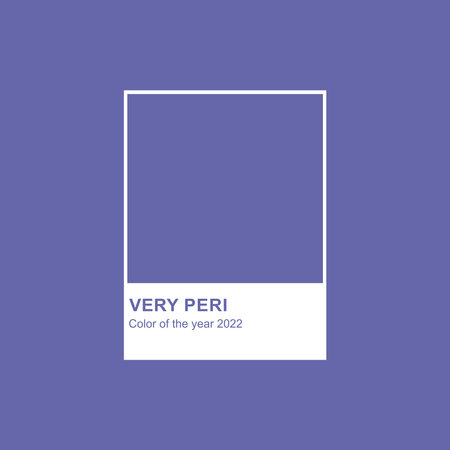Very Peri color of the year 2022. Abstract background with square frame. Color concept.のイラスト素材