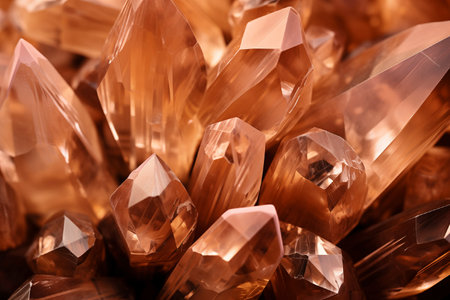 Peach fuzz crystal closeup texture. Trending color 2024. High quality photoの素材