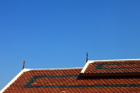 The beautiful pattern on red roof 