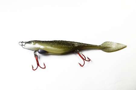 Fishing lure with white backgroundの写真素材