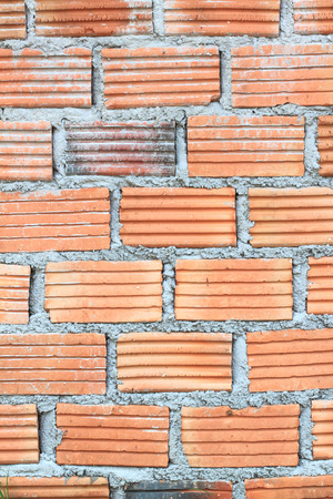 Newly laid brick wallの写真素材