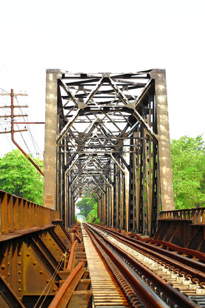 Old railway viaduct of Thailandの写真素材