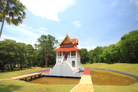 Yansangwararam temple in thailandの写真素材