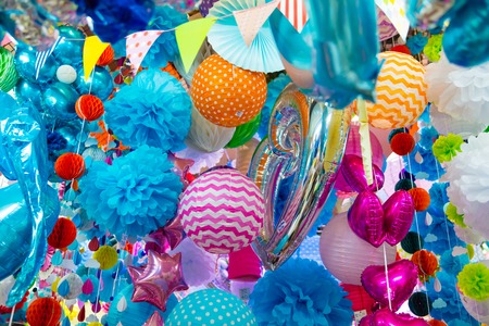 Various Decoration For Sale At Local Street Marketの写真素材