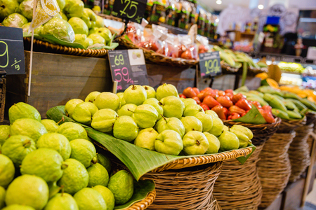Fresh Guavas For Sale At Local Marketの写真素材