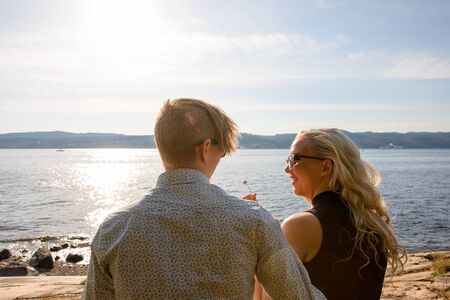 Young Couple Sharing Leisure Time At Beachの写真素材