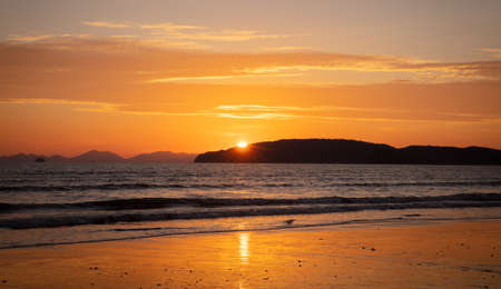 Sea Against Sky During Sunset in Thailandの写真素材