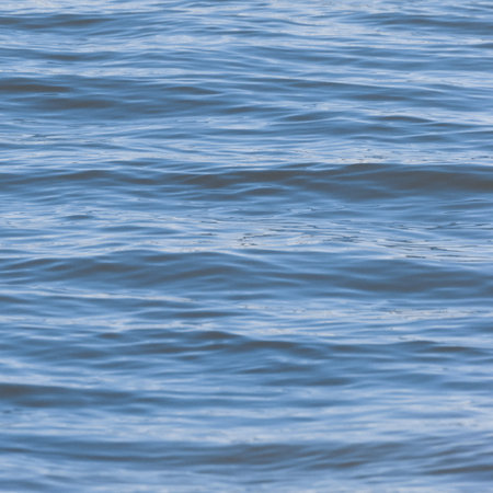 Blue sea water surface texture background. Water surface with ripples.