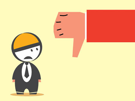 Thumb down businessのイラスト素材