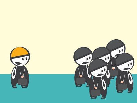 Man Walking Aloneのイラスト素材