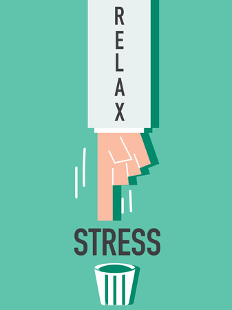 Word Relax and Stressのイラスト素材