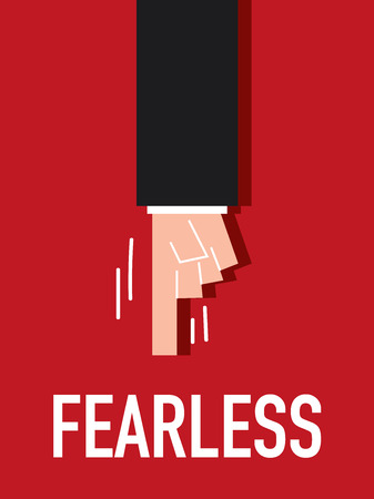 Word FEARLESS vector illustrationのイラスト素材