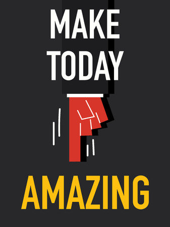 Word MAKE TODAY AMAZINGのイラスト素材