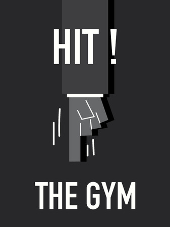 Words HIT THE GYMのイラスト素材