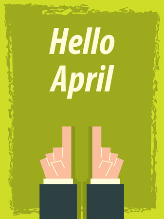 Hello Aprilのイラスト素材