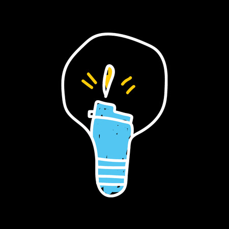 Light Bulb with lighter illustrationのイラスト素材