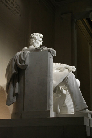 Statue Inside the Lincoln Memorial