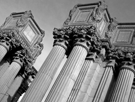 Columns at the Palace of Fine Arts, in San Francisco