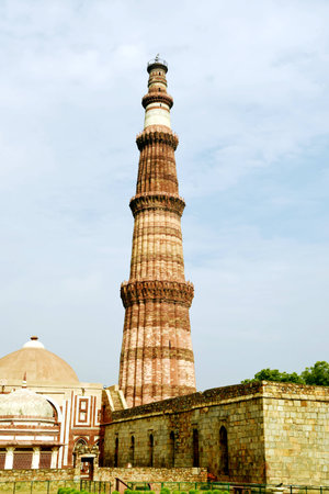 Qutub Minar, New Delhiの写真素材