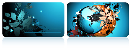 cards floralのイラスト素材