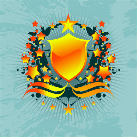 christmas shieldのイラスト素材