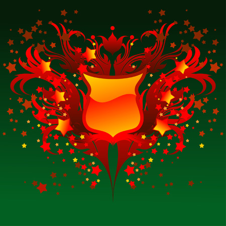 christmas shieldのイラスト素材