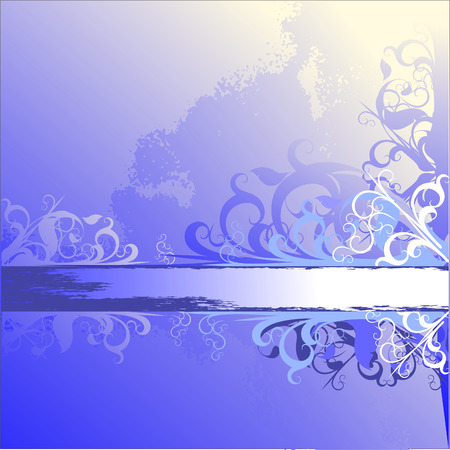 ornamental blueのイラスト素材