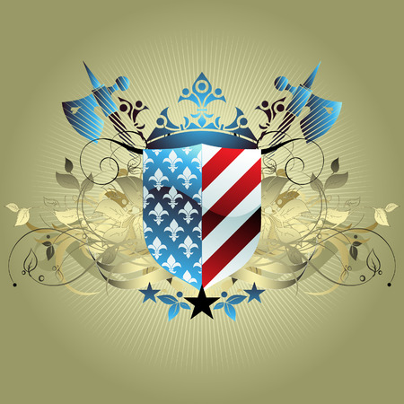 ornamental shieldのイラスト素材