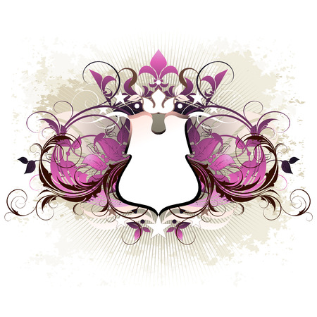 ornamental shieldのイラスト素材