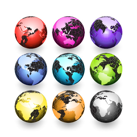 world globesのイラスト素材