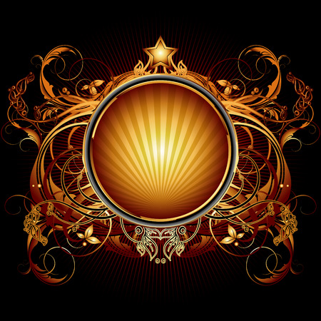 ornamental shieldのイラスト素材
