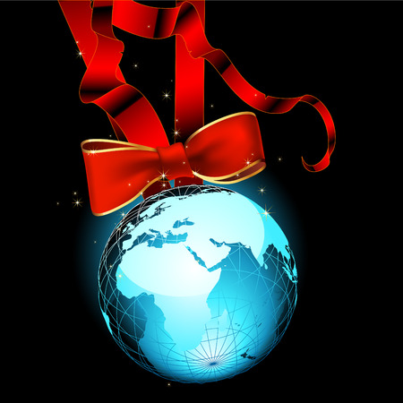 world with bowのイラスト素材