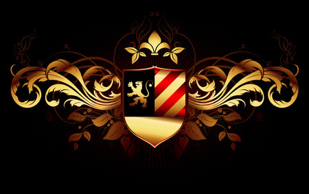 ornamental shieldのイラスト素材